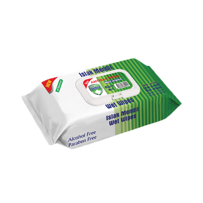 Detox Antibacterial Wipes - 80 Pack
